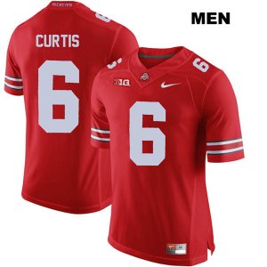 Men's NCAA Ohio State Buckeyes Kory Curtis #6 College Stitched Authentic Nike Red Football Jersey DH20A33KT